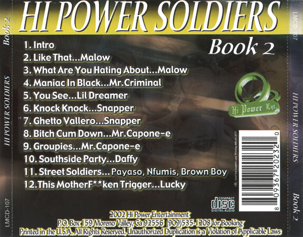 Hi Power Soldiers - Book 2 Chicano Rap